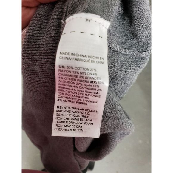 Chico's Gray Metallic Striped Size Small Pullover‎ Sweater - Picture 4 of 9